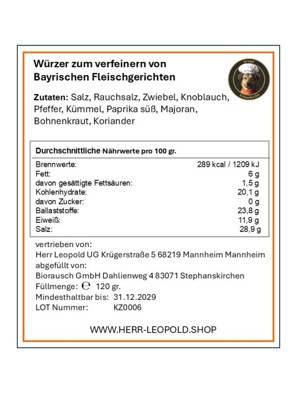 Gewürzmischung Bayern