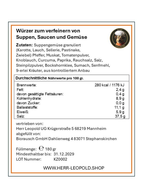 Gewürzmischung Gemüsebrühe