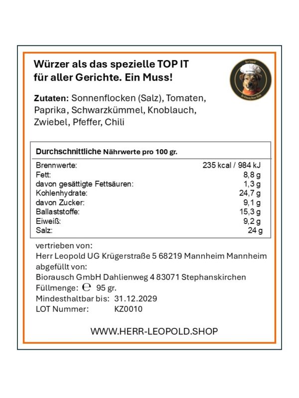 herr-leopold-top-it-etikett-zutaten Gewürzmischung Top It